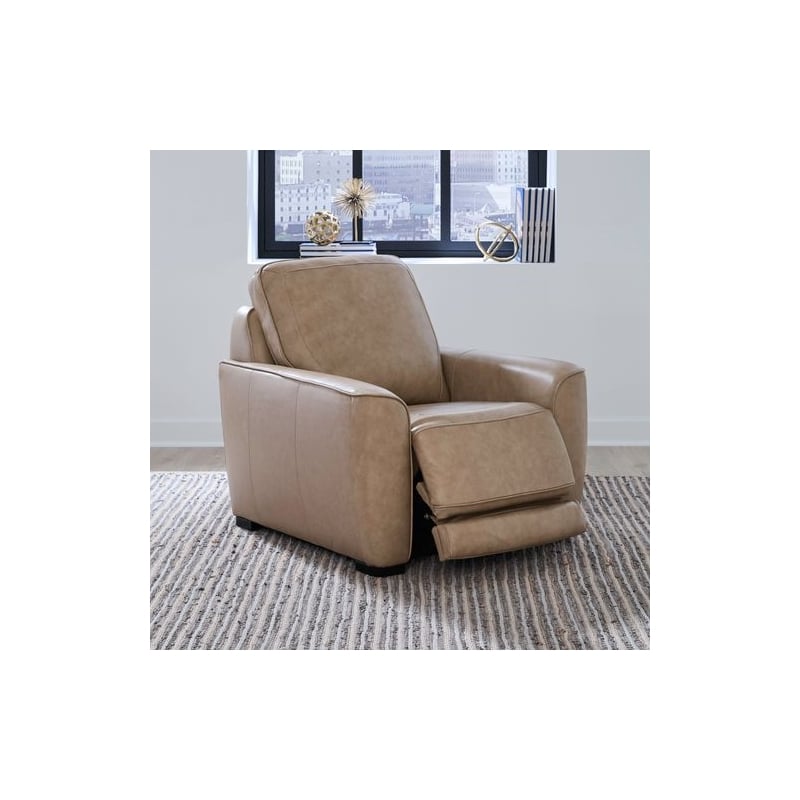 Liberty Furniture Blake Sofa & Recliner Power Reclining Set - Oatmeal Leather