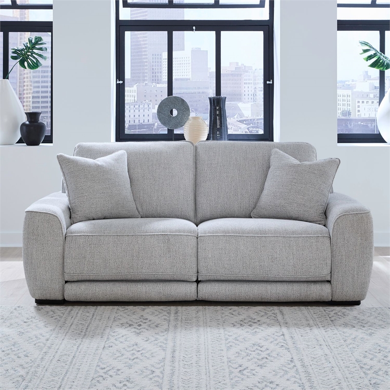 Liberty Furniture Blake Power Reclining Sofa - Smoke Gray Fabric
