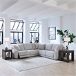 Liberty Furniture Blake 5 Piece Power Reclining Sectional Sofa Smoke Gray Fabric