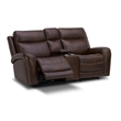 Liberty Furniture Blair Sofa & Loveseat Power Reclining Set Cognac Brown Leather