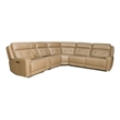 Liberty Furniture Carrington 6 Piece Reclining Sectional Sofa York Sand Leather