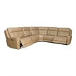 Liberty Furniture Carrington 6 Piece Reclining Sectional Sofa York Sand Leather