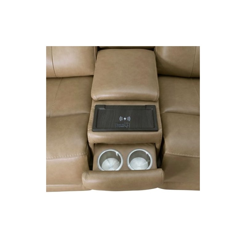 Liberty Furniture Carrington 6 Piece Reclining Sectional Sofa York Sand Leather