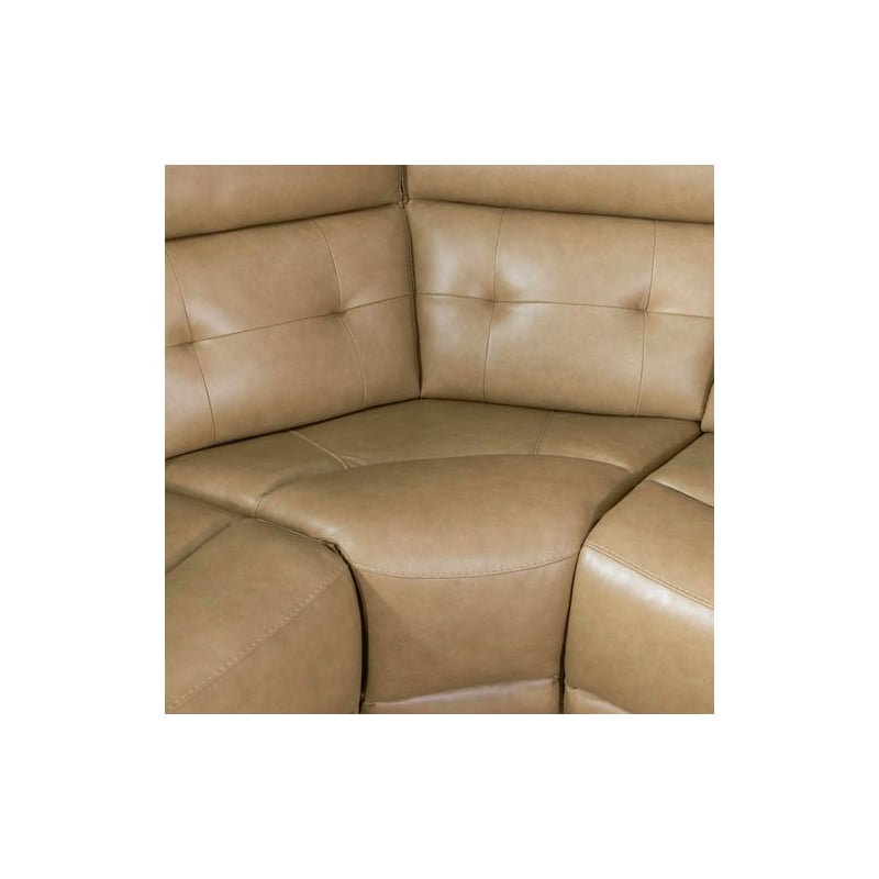 Liberty Furniture Carrington 6 Piece Reclining Sectional Sofa York Sand Leather
