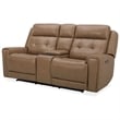 Liberty Carrington Sofa & Loveseat Power Reclining Set - York Sand Leather