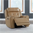 Liberty Furniture Carrington Sofa & Recliner Power Set - York Sand Leather