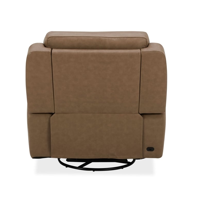 Liberty Furniture Carrington Sofa & Recliner Power Set - York Sand Leather