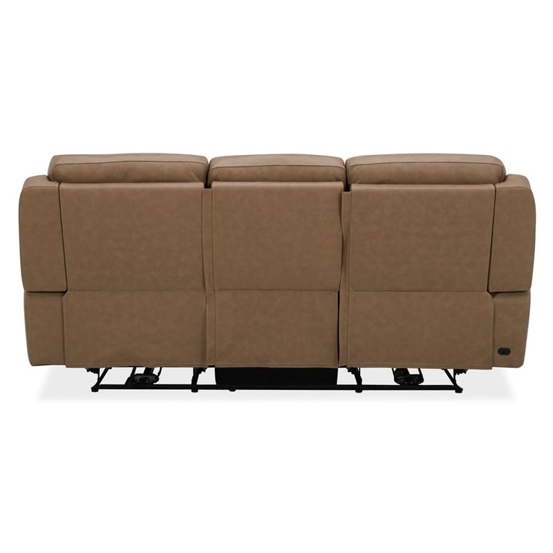 Liberty Furniture Carrington Sofa & Recliner Power Set - York Sand Leather