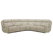 Liberty Furniture Carrington 6 Piece Power Sectional Sofa - Stone Cream Leather