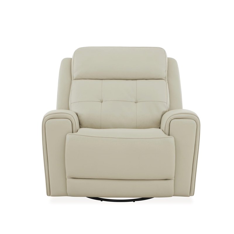 Liberty Furniture Carrington Sofa & Recliner Power Set - Stone Cream Leather