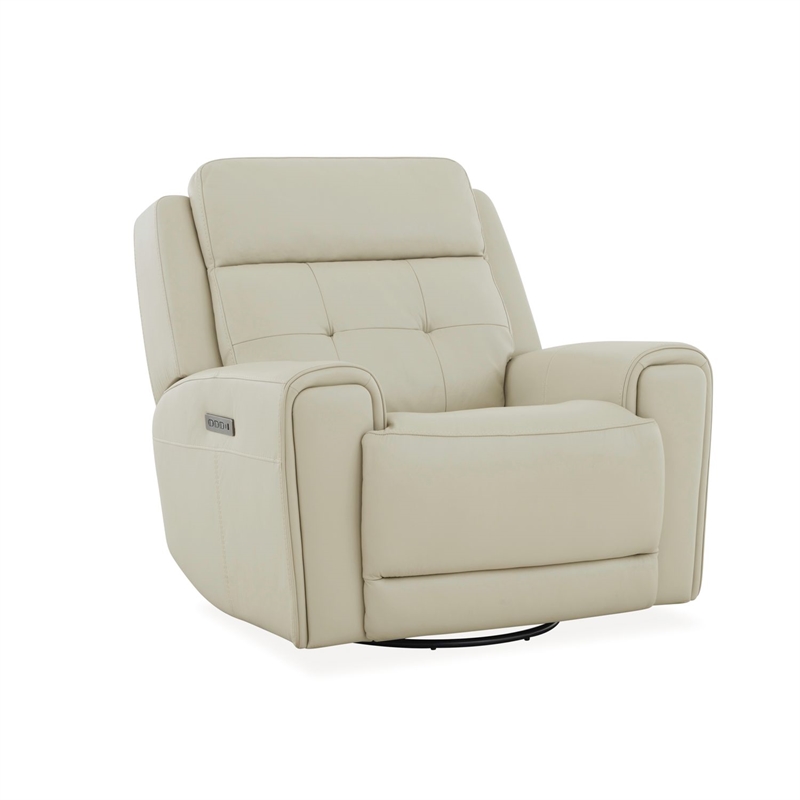 Liberty Furniture Carrington Sofa & Recliner Power Set - Stone Cream Leather