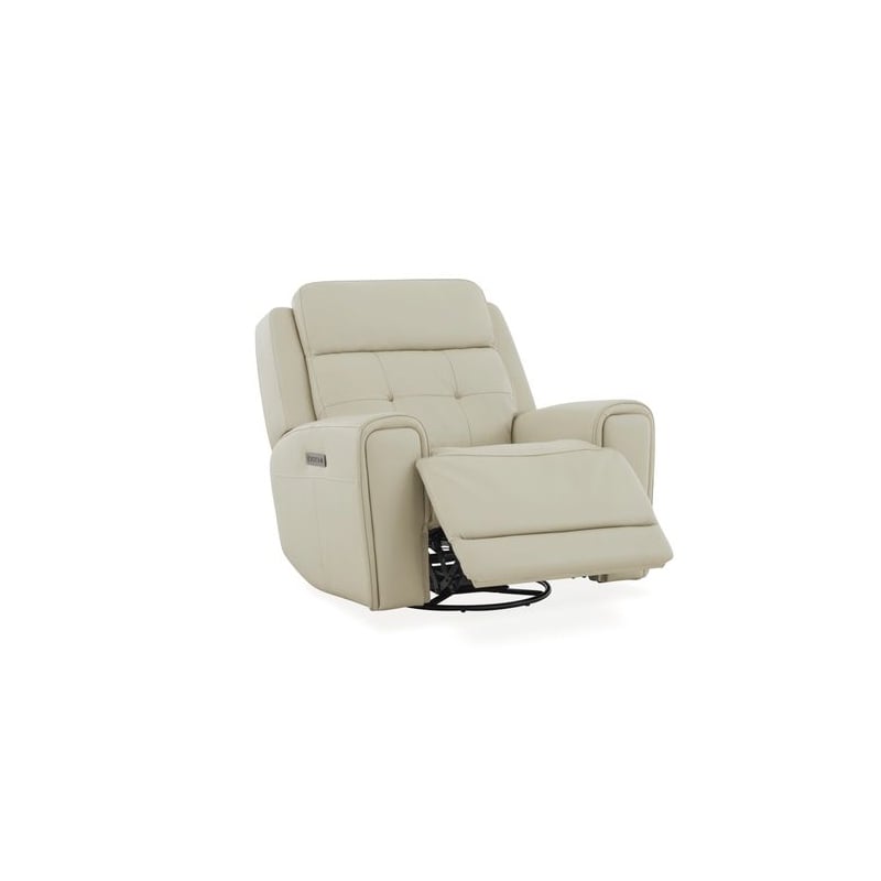 Liberty Furniture Carrington Sofa & Recliner Power Set - Stone Cream Leather