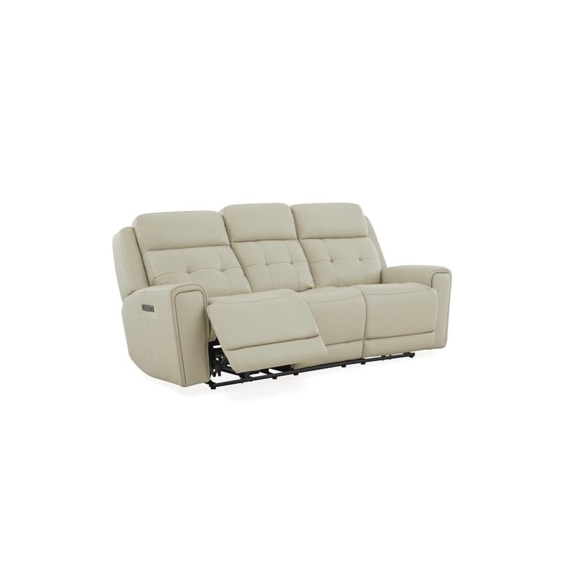 Liberty Furniture Carrington Sofa & Recliner Power Set - Stone Cream Leather