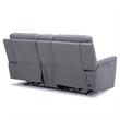 Liberty Furniture Cooper Power Reclining Loveseat with Console Blue Gray Leather