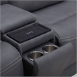 Liberty Furniture Cooper 6 Pc. Power Reclining Sectional Sofa Blue Gray Leather