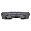 Liberty Furniture Cooper 6 Pc. Power Reclining Sectional Sofa Blue Gray Leather