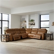 Liberty Furniture Cooper 6 Piece Power Reclining Sectional Sofa - Brown Leather