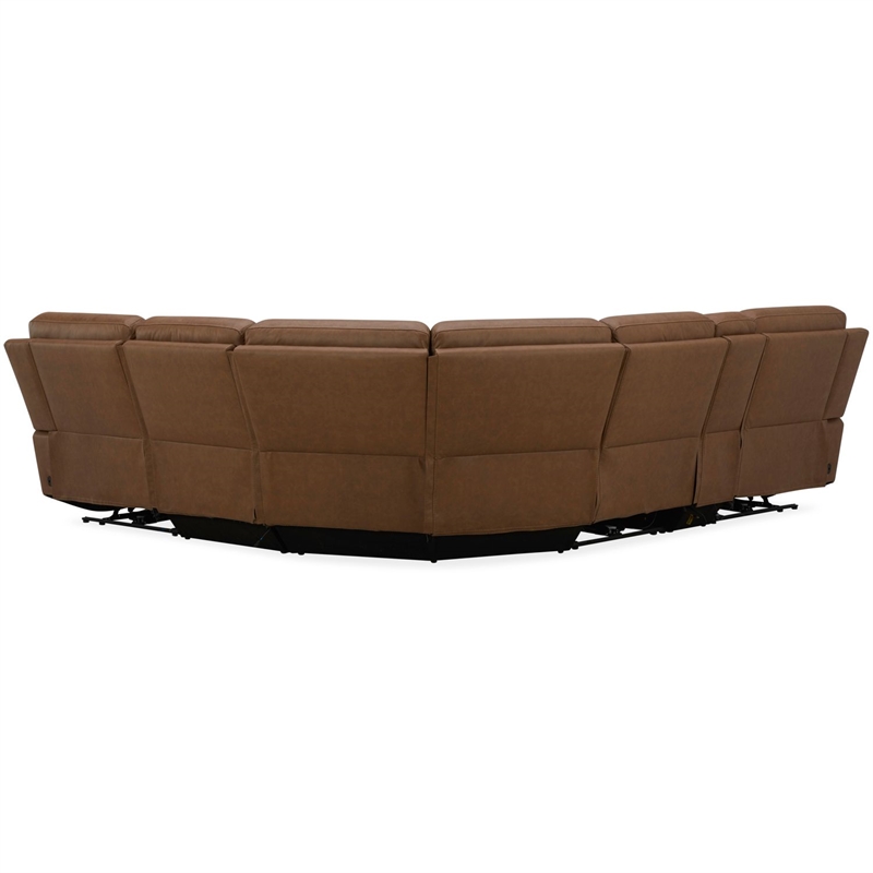 Liberty Furniture Cooper 6 Piece Power Reclining Sectional Sofa - Brown Leather