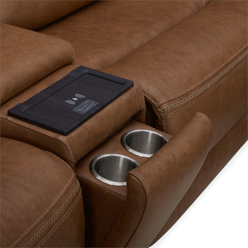 Liberty Furniture Cooper 6 Piece Power Reclining Sectional Sofa - Brown Leather