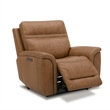 Liberty Furniture Cooper Sofa & Recliner Power Reclining Set Camel Brown Leather