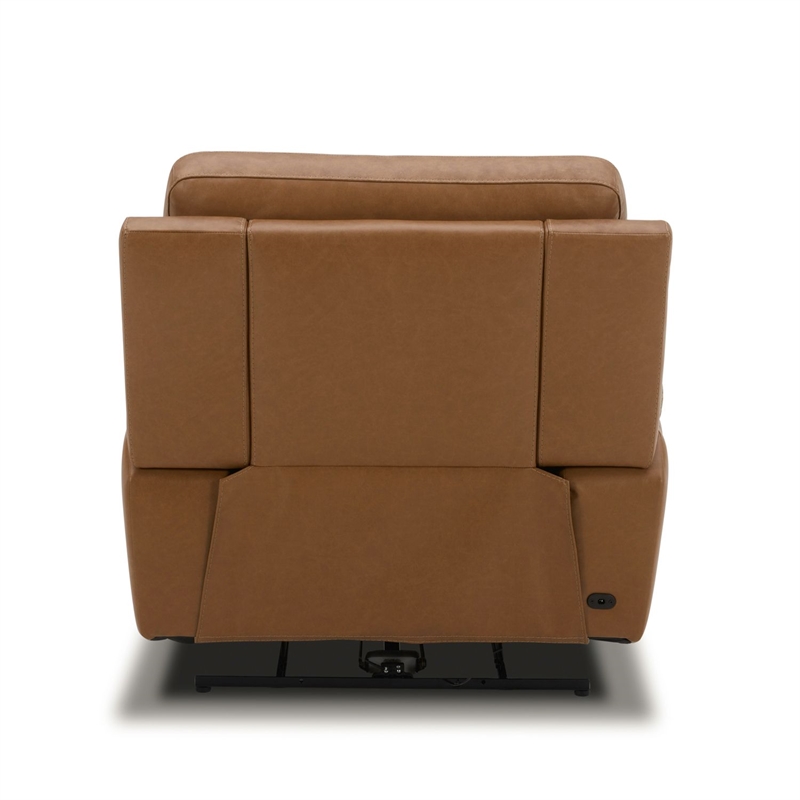 Liberty Furniture Cooper Sofa & Recliner Power Reclining Set Camel Brown Leather