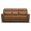 Liberty Furniture Cooper Sofa & Recliner Power Reclining Set Camel Brown Leather