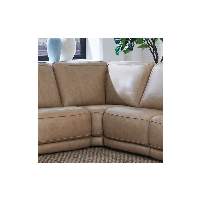 Liberty Furniture Blake 6 Piece Power Reclining Sectional Sofa - Oatmeal Leather