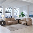 Liberty Furniture Blake Sofa & Loveseat Power Reclining Set - Oatmeal Leather