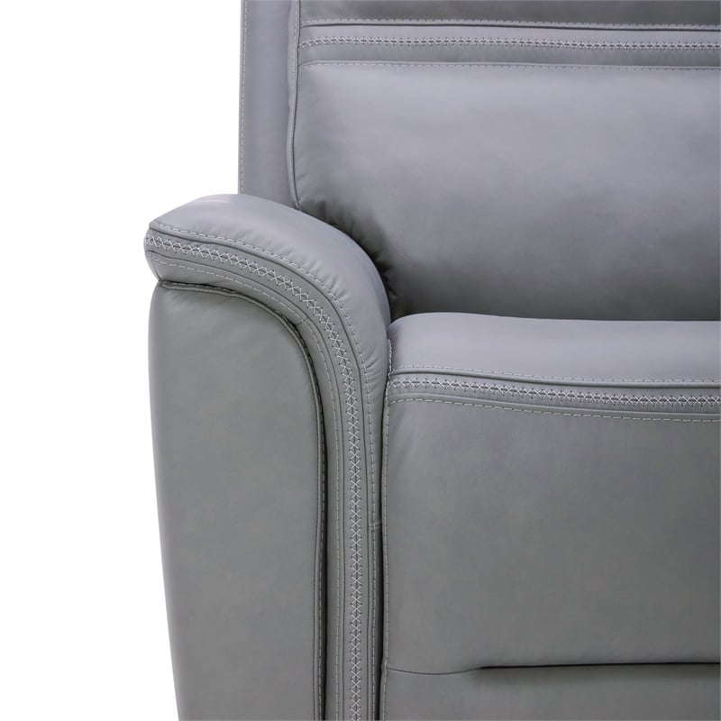 Liberty Furniture Cooper Sofa Loveseat & Recliner Power Set - Blue Gray Leather