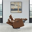Cooper Sofa Loveseat & Recliner Power Reclining Set - Camel Brown Leather