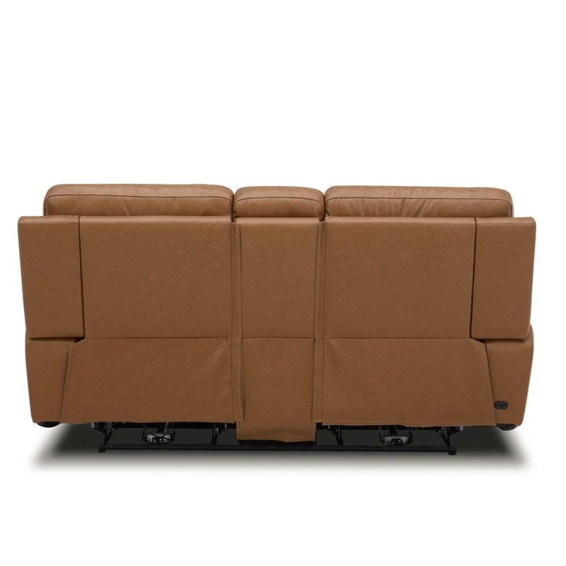 Cooper Sofa Loveseat & Recliner Power Reclining Set - Camel Brown Leather
