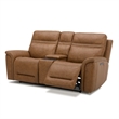 Cooper Sofa Loveseat & Recliner Power Reclining Set - Camel Brown Leather