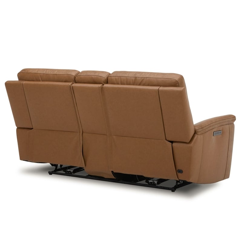 Cooper Sofa Loveseat & Recliner Power Reclining Set - Camel Brown Leather