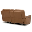 Cooper Sofa Loveseat & Recliner Power Reclining Set - Camel Brown Leather