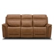 Cooper Sofa Loveseat & Recliner Power Reclining Set - Camel Brown Leather