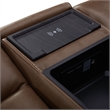 Liberty Furniture Collins Power Recline Loveseat with Console - Brown