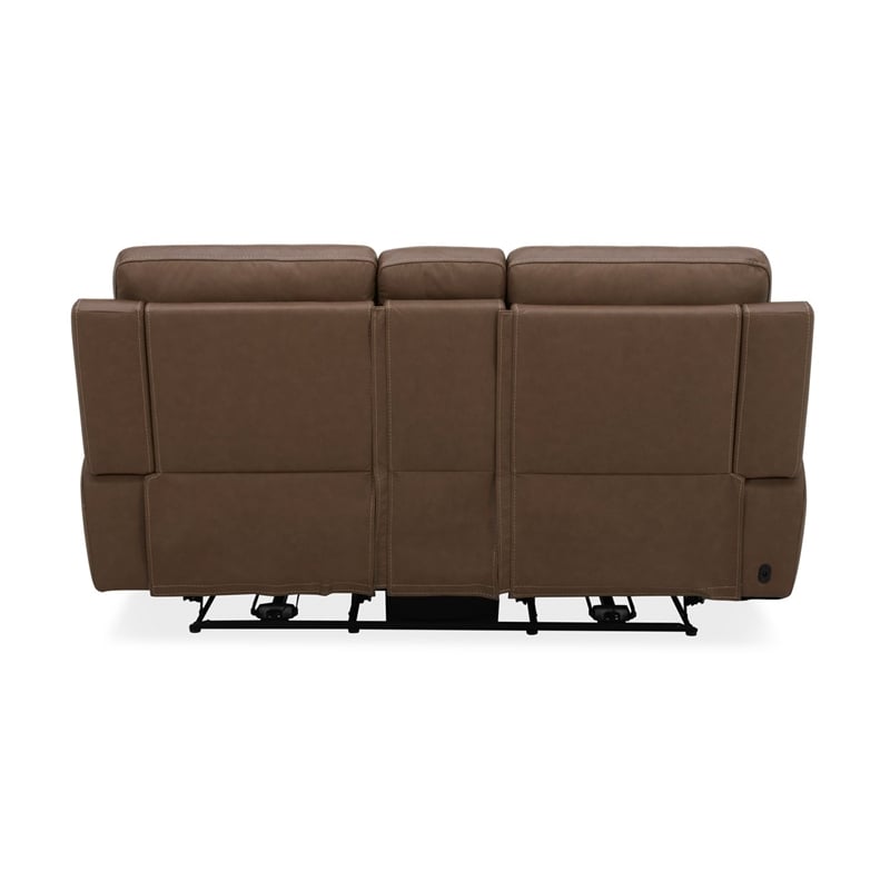 Liberty Furniture Collins Power Recline Loveseat with Console - Brown