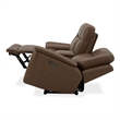 Liberty Furniture Collins Power Recline Loveseat with Console - Brown