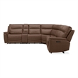 Liberty Furniture Collins Power Recline 6 Piece Sectional Sofa - Brown