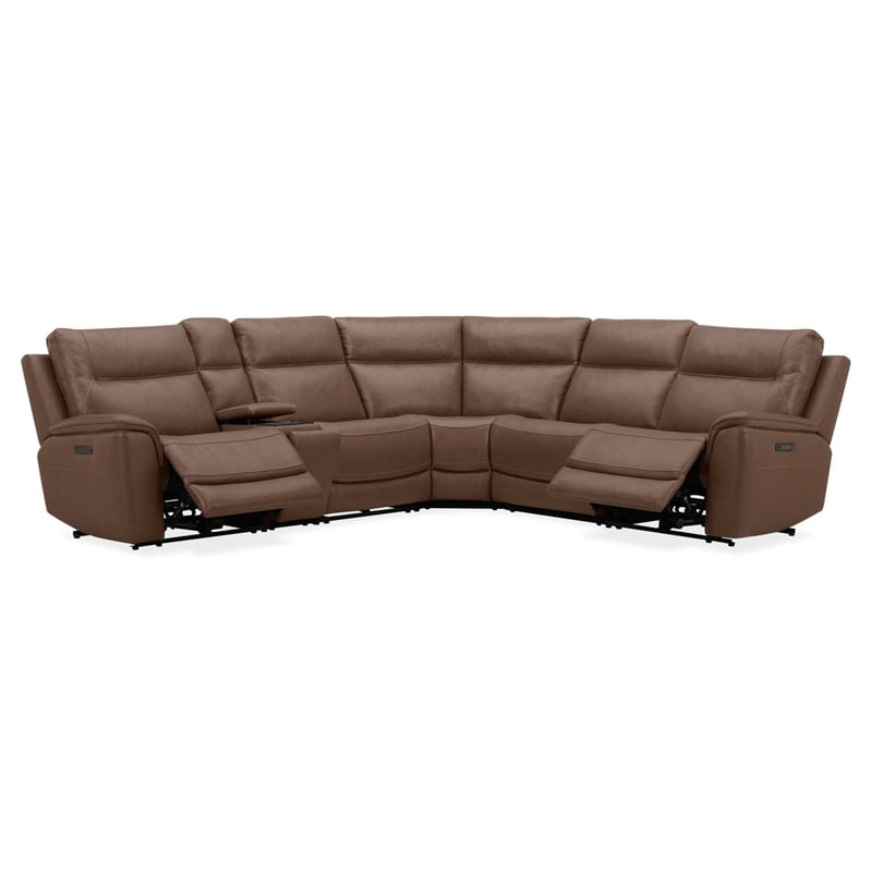 Liberty Furniture Collins Power Recline 6 Piece Sectional Sofa - Brown