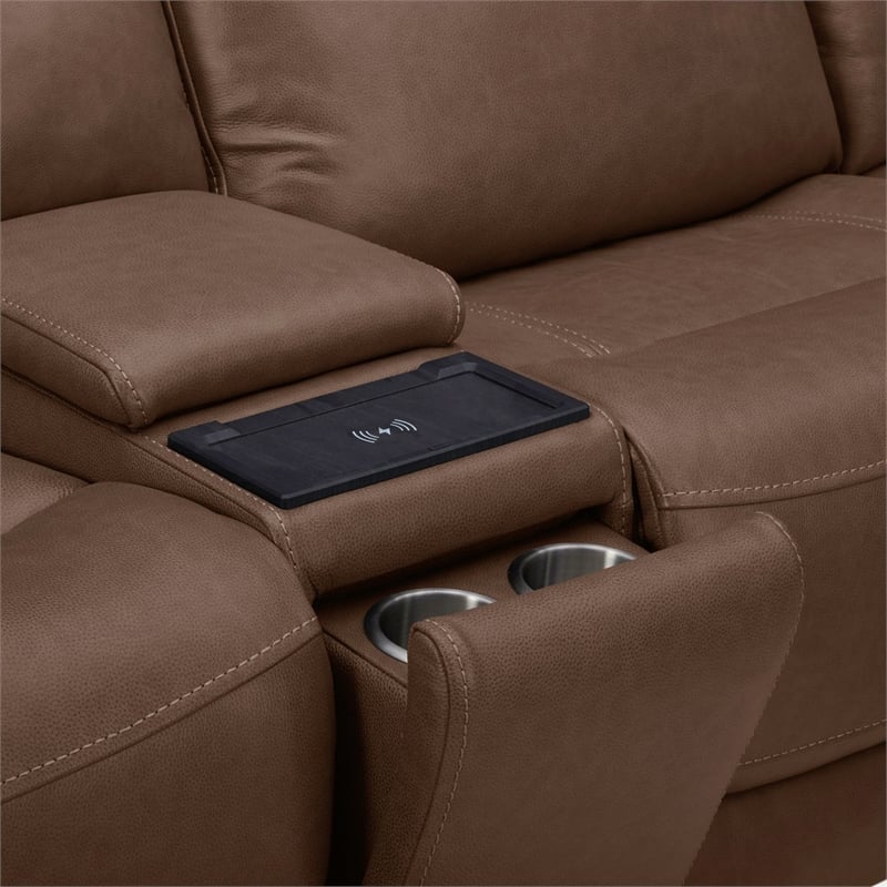 Liberty Furniture Collins Power Recline 6 Piece Sectional Sofa - Brown
