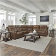 Liberty Furniture Collins Power Recline 6 Piece Sectional Sofa - Brown