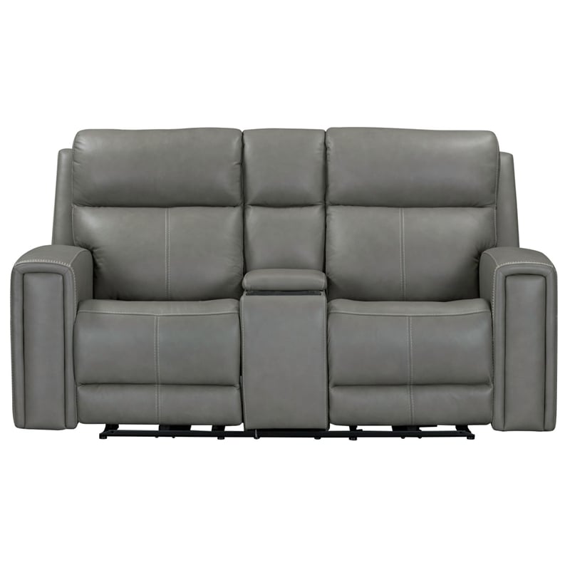 Liberty Furniture Camden Power Recline Loveseat with Console - Gray
