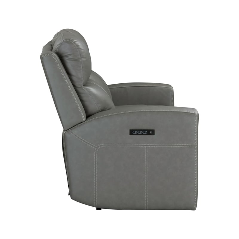 Liberty Furniture Camden Power Recline Loveseat with Console - Gray