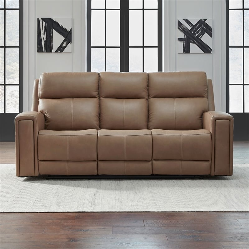 Liberty Furniture Camden Power Recline Sofa - Brown