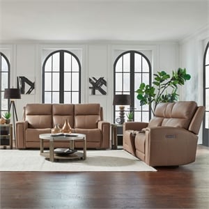 Liberty Furniture Camden Power Recline Sofa & Loveseat - Brown