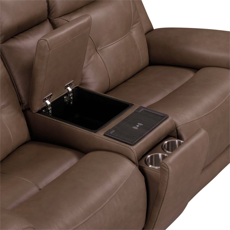 Liberty Furniture Beckham Power Recline Sofa with Loveseat & Recliner - Brown