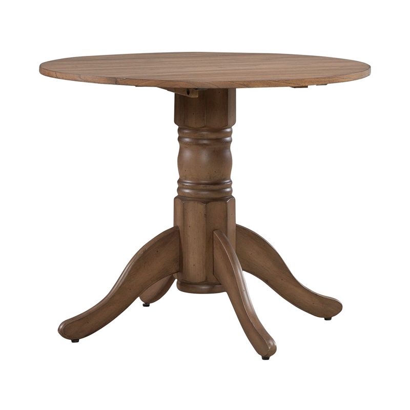 Liberty Furniture Brook Bay Dining Drop Leaf Table - Sandstone Brown Wood