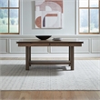Liberty Furniture Brook Bay Dining Room Trestle Table - Sandstone Brown Wood