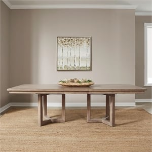 Liberty Furniture Proximity Place Dining Room Double Pedestal Table - Brown Birch Wood